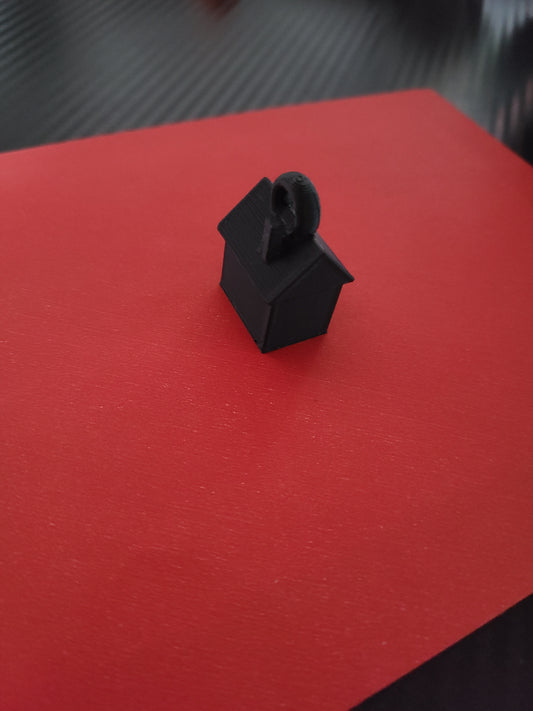 HOUSE KEY CHAIN (BLACK) 3D PRINTED
