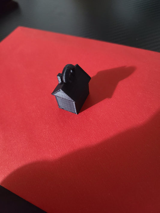 HOUSE KEY CHAIN (BLACK) 3D PRINTED